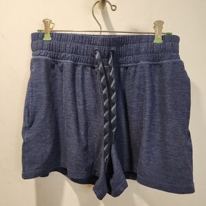 FLX Casual Woek Out Stretch  Blue Drawstring Shorts Size M